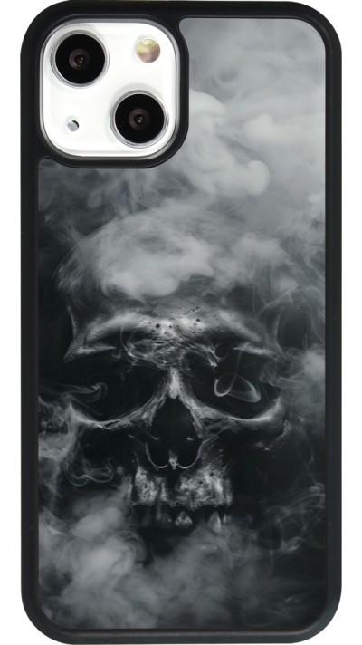 iPhone 13 mini Case Hülle - Silikon schwarz Halloween 2024 smoky skull