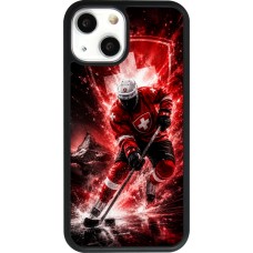 Coque iPhone 13 mini - Silicone rigide noir Hockey World Championship Player