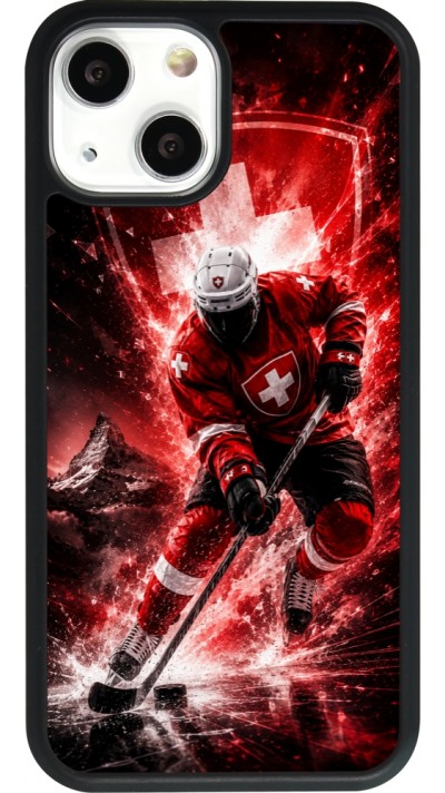 Coque iPhone 13 mini - Silicone rigide noir Hockey World Championship Player