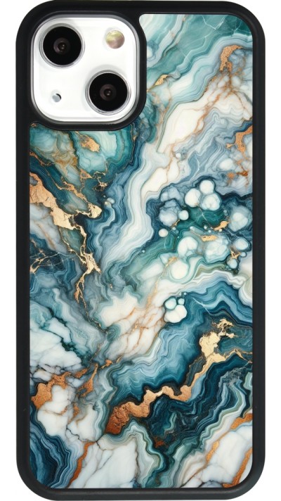 iPhone 13 mini Case Hülle - Silikon schwarz Grüner Blauer Goldener Marmor