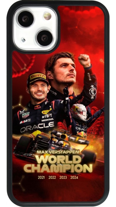 iPhone 13 mini Case Hülle - Silikon schwarz Max Verstappen Champion 2023