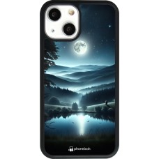 Coque iPhone 13 mini - Silicone rigide noir Night Sky View