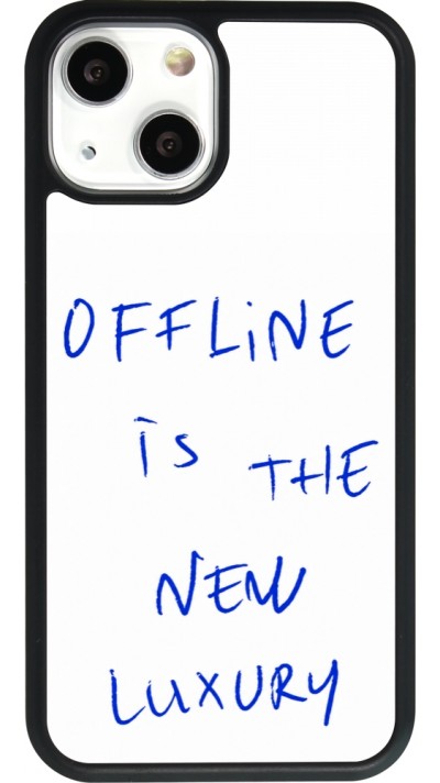 Coque iPhone 13 mini - Silicone rigide noir Offline is the new luxury