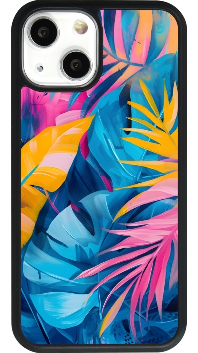 iPhone 13 mini Case Hülle - Silikon schwarz Palms Blue
