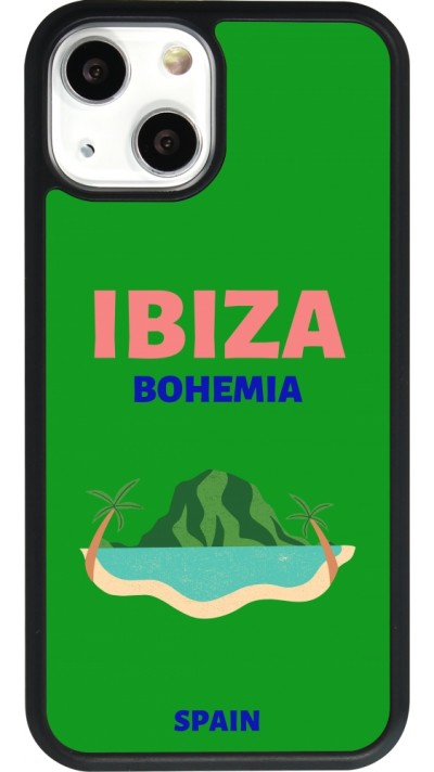 Coque iPhone 13 mini - Silicone rigide noir Pop Summer Destination Ibiza