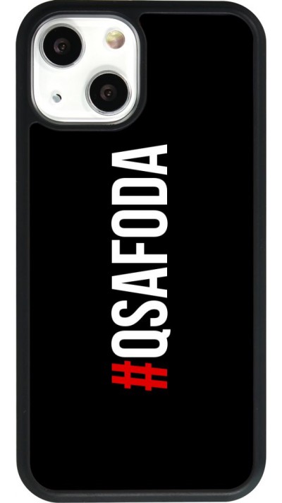 Coque iPhone 13 mini - Silicone rigide noir Qsafoda 1