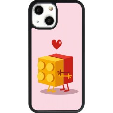 Coque iPhone 13 mini - Silicone rigide noir Saint Valentines Day 26 Puzzle
