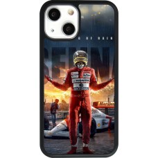 Coque iPhone 13 mini - Silicone rigide noir Senna The King of Rain