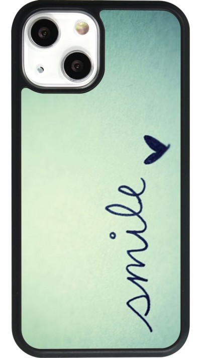 Coque iPhone 13 mini - Silicone rigide noir Smile
