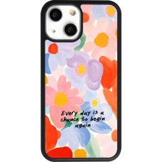 Coque iPhone 13 mini - Silicone rigide noir Every day is a chance Spring 2026
