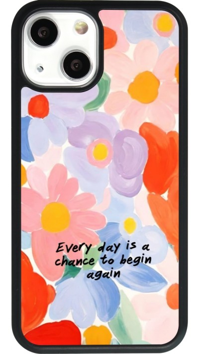 Coque iPhone 13 mini - Silicone rigide noir Every day is a chance 2026