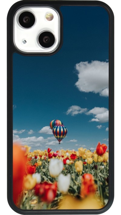 Coque iPhone 13 mini - Silicone rigide noir Hot air balloon 2026