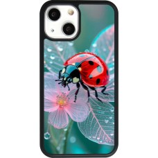 Coque iPhone 13 mini - Silicone rigide noir Ladybird in bloom 2026