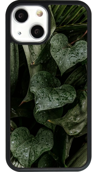 Coque iPhone 13 mini - Silicone rigide noir Spring 23 fresh plants