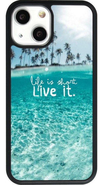 Coque iPhone 13 mini - Silicone rigide noir Summer 18 24