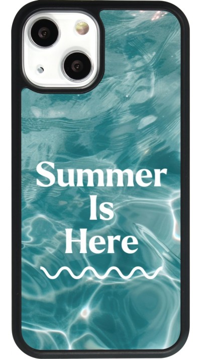 Coque iPhone 13 mini - Silicone rigide noir Summer 2025 Summer is here