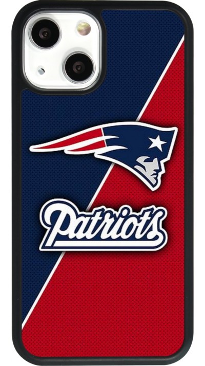 Coque iPhone 13 mini - Silicone rigide noir Super Bowl 26 Patriots 1