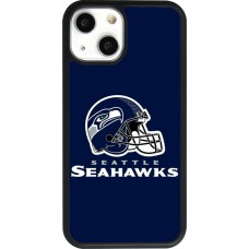Coque iPhone 13 mini - Silicone rigide noir Super Bowl 26 Seattle 3