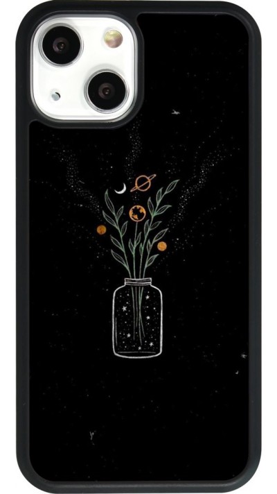 Coque iPhone 13 mini - Silicone rigide noir Vase black