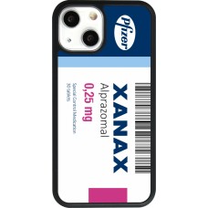 Coque iPhone 13 mini - Silicone rigide noir Xanax Alprazolam 2025