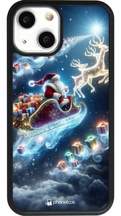 iPhone 13 mini Case Hülle - Silikon schwarz Weihnachten 2023 Verzauberter Weihnachtsmann