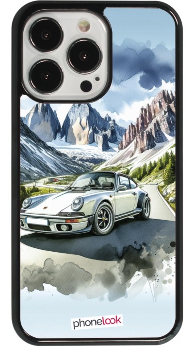 Coque iPhone 13 Pro - Porsche 911 Mountain Watercolor