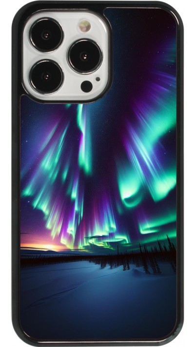 Coque iPhone 13 Pro - Aurore Boréale Étincelante