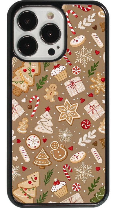 Coque iPhone 13 Pro - Christmas 25 Pattern Ginger Cookie