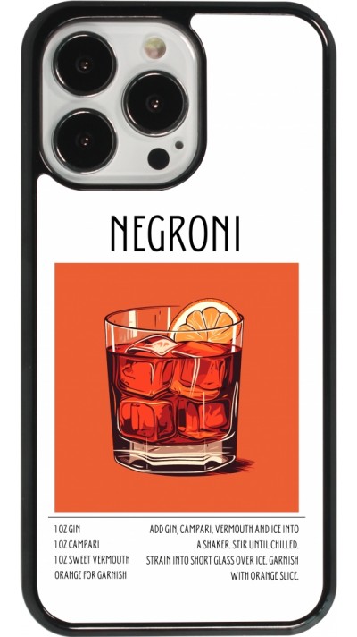Coque iPhone 13 Pro - Cocktail recette Negroni Coque iPhone 13 Pro - Cocktail recette Negroni