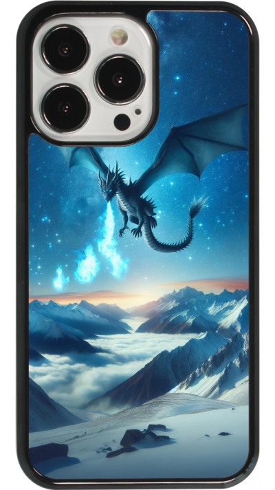 Coque iPhone 13 Pro - Dragon nocturne montagne