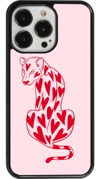 Coque iPhone 13 Pro - Leopard with hearts 2026