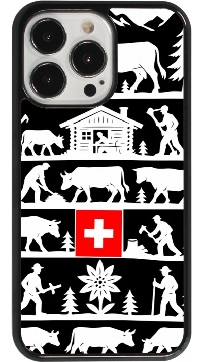 Coque iPhone 13 Pro - Poya Suisse 1 noir Coque iPhone 13 Pro - Poya Suisse 1 noir