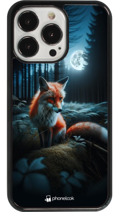 Coque iPhone 13 Pro - Renard lune forêt Coque iPhone 13 Pro - Renard lune forêt