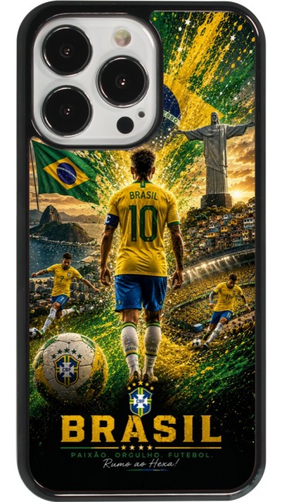 Coque iPhone 13 Pro - Football Bre?sil splash 2026