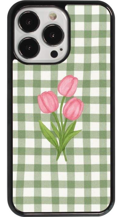 Coque iPhone 13 Pro - Green vichy tulips 2026