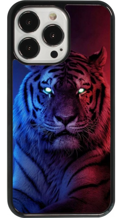 Coque iPhone 13 Pro - Tiger Blue Red Coque iPhone 13 Pro - Tiger Blue Red