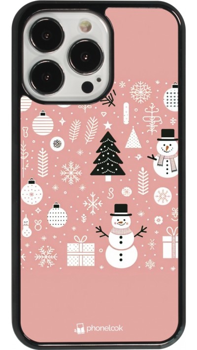 iPhone 13 Pro Case Hülle - Weihnachten 2024 Rose Schneemann Weihnachten