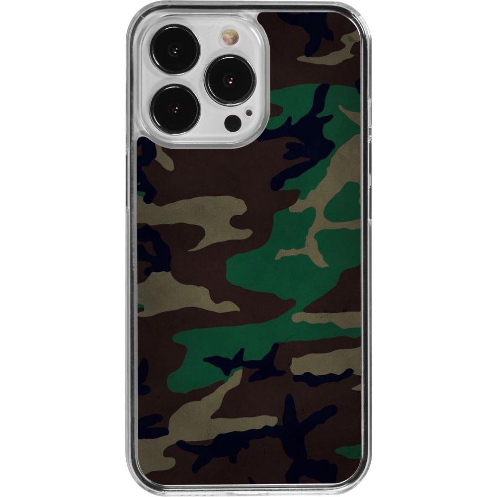 iPhone 13 Pro Case Hülle - Kunststoff transparent Camouflage 3