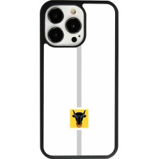 Coque iPhone 13 Pro - Silicone rigide noir Canton UR blanc