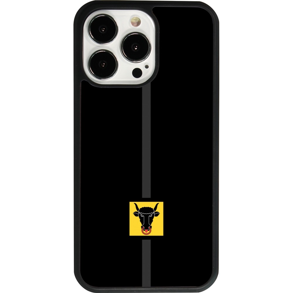 Coque iPhone 13 Pro - Silicone rigide noir Canton UR noir