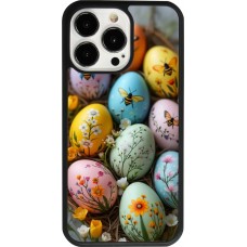 Coque iPhone 13 Pro - Silicone rigide noir Easter 2026 Eggs with bees