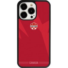 Coque iPhone 13 Pro - Silicone rigide noir Maillot de football Canada 2026 personnalisable