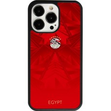 Coque iPhone 13 Pro - Silicone rigide noir Maillot de football Égypte 2026 personnalisable