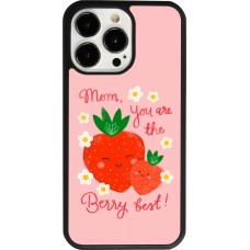 Coque iPhone 13 Pro - Silicone rigide noir Mom 2026 Berry best