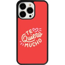 Coque iPhone 13 Pro - Silicone rigide noir Saint Valentines Day 26 Te quiero mucho