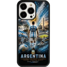 Coque iPhone 13 Pro - Silicone rigide noir Football Argentine splash 2026