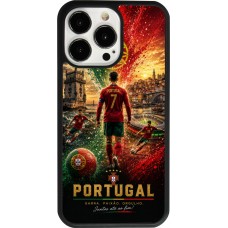 Coque iPhone 13 Pro - Silicone rigide noir Football Portugal splash 2026