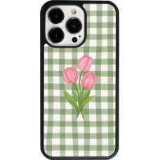 iPhone 13 Pro Case Hülle - Silikon schwarz Green vichy tulips Spring 2026