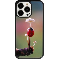 Coque iPhone 13 Pro - Silicone rigide noir Ladybird on a mushroom 2026