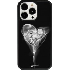 Coque iPhone 13 Pro - Silicone rigide noir Valentine 2022 Black Smoke